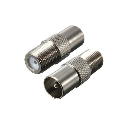 Переходник гнездо F - штекер TV (папа) (4 шт) - Артикул 06-4001-1