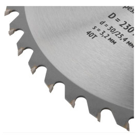 Пильный диск по дереву 230*30 мм 40 зубьев