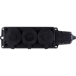 Колодка розеточная электрическая 3-х местная герметичная IP44 NE-AD