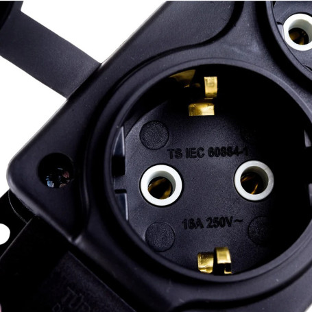 Колодка розеточная электрическая 3-х местная герметичная IP44 NE-AD - Артикул 10101030