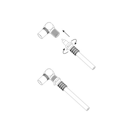 Штекер для TV (папа) угловой (4 шт) - Артикул 005-300023
