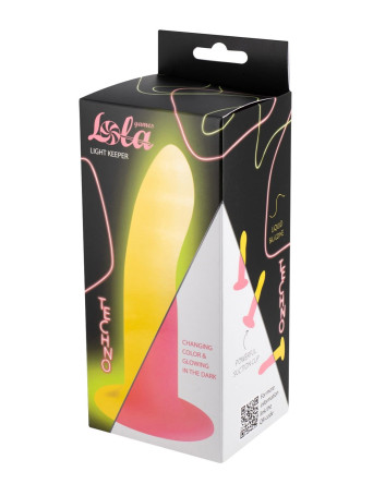 Розовый, светящийся в темноте стимулятор Light Keeper - 13,3 см. - Артикул 285077