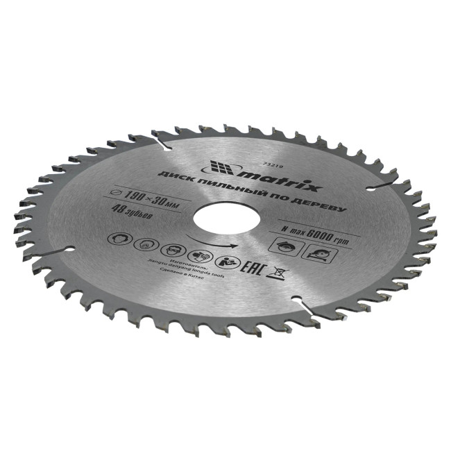 Пильный диск по дереву, 190 х 30 мм, 48 зубьев Professional - Артикул 73219111