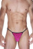Мужские розово-черные трусы-стринги - Артикул 423442