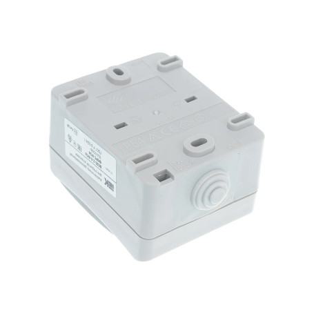 Выключатель двухклавишный, открытой установки, герметичный IP54, IEK ФОРС - Артикул EVS20-K03-10-54-DC