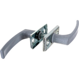 Ручка двухсторонняя для теплиц пластик серый