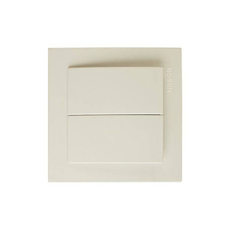 Выключатель двухклавишный, скрытой проводки цвет Бежевый NILSON - Артикул 24121003