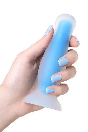 Голубая, светящаяся в темноте анальная втулка Namor Glow - 12,5 см. - Артикул 210484