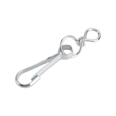 Карабин с вертлюгом тип А оцинкованный 70 мм (1 шт) №70 - Артикул 118802