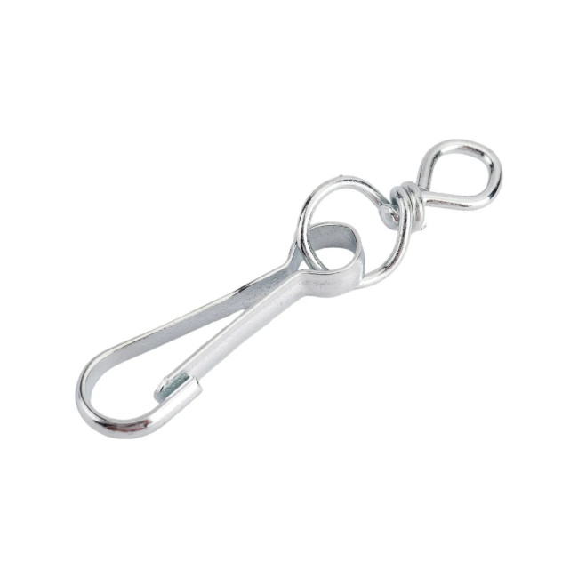 Карабин с вертлюгом тип А оцинкованный 70 мм (1 шт) №70 - Артикул 118802