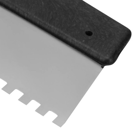 Шпатель из нержавеющей стали, 150 мм, зуб 8 х 8 мм, пластмассовая ручка - Артикул 8547111