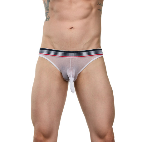 Сексуальные сетчатые трусы-джоки с кармашком - Артикул 424781