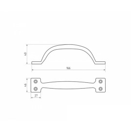 Ручка-скоба РС-120 цельнотянутая, цинк