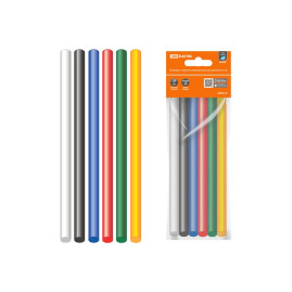 Клеевые стержни универсальные цветные, 7 мм x 100 мм, набор 6 шт