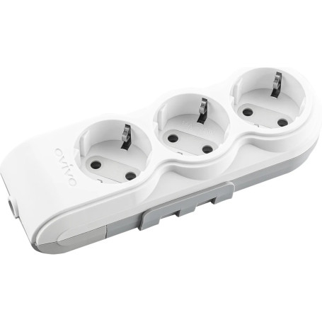 Колодка розеточная электрическая 3-х местная с/з, OVIVO - Артикул 10101019