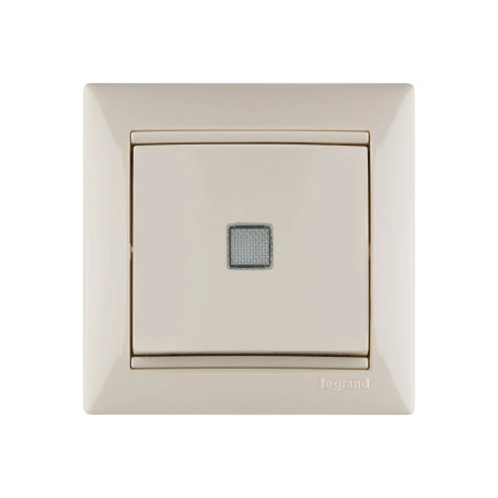 Выключатель одноклавишный, с подсветкой, слоновая кость, Legrand Valena, 774310 - Артикул 774310