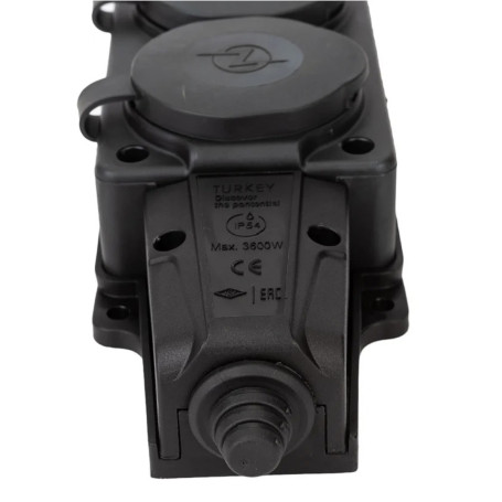 Колодка розеточная электрическая 4-х местная герметичная IP44 NE-AD - Артикул 10101031