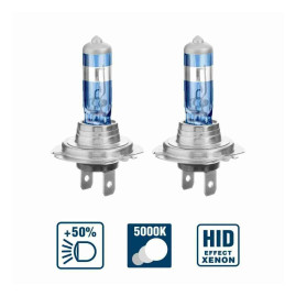 Лампа автомобильная галогеновая H7, 12V, 55Вт, 5000К, Pх26d, ATLAS AVS - 2 шт